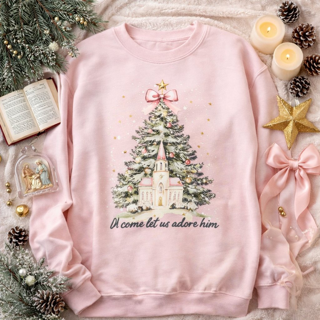 Christmas - Oh Come Let us Adore Him Sweater